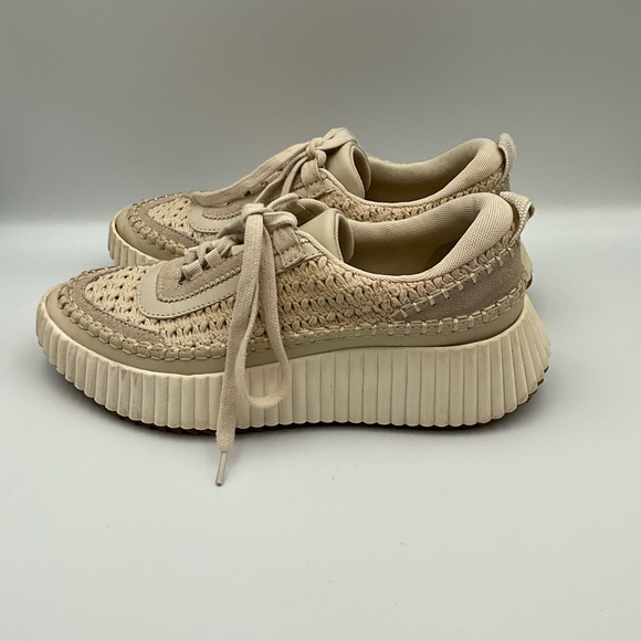 Dolce Vita Shoes - Dolce Vita Sneakers Size 7.5 Cream Textured Crocheted Style Sneakers